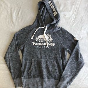 ROOTS Vancouver Canada heather grey hoodie